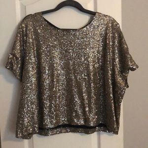 Lela Rose for Lane Bryant sequin shirt